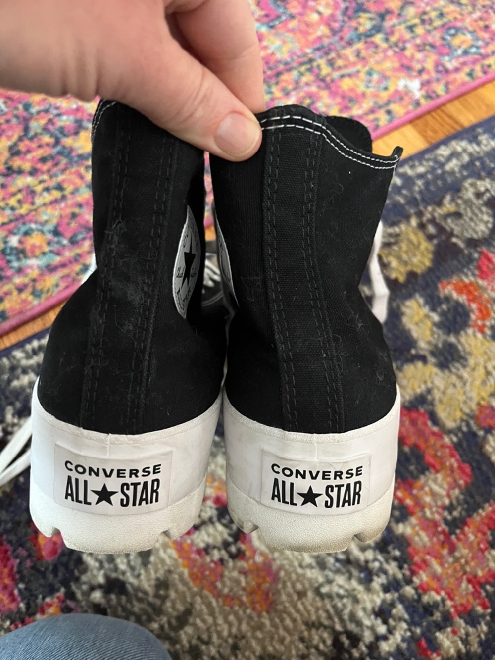 Converse Black and White Platform Shoes - Picture 5 of 8